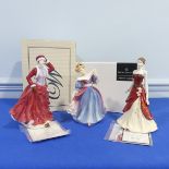 A small quantity of Royal Doulton Pretty Ladies Figures, to comprise Emily HN4817, Helena HN5318 and