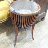 A reproduction mahogany regency style Wine Cooler, W 35.5 cm x H 55 cm x D 35.5 cm.