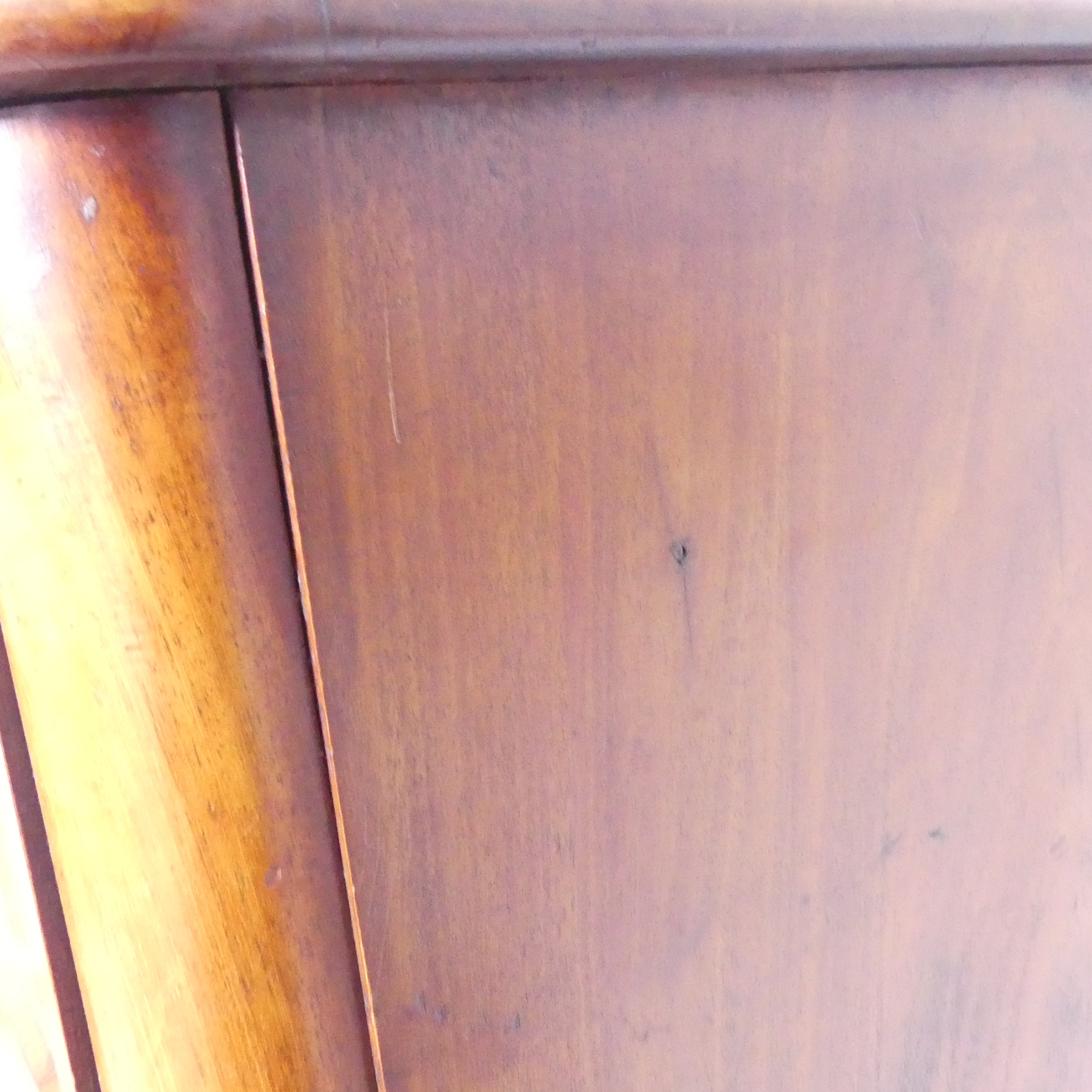 A Victorian mahogany Chest of Drawers, of two short and four long graduating drawers with decorative - Image 5 of 12