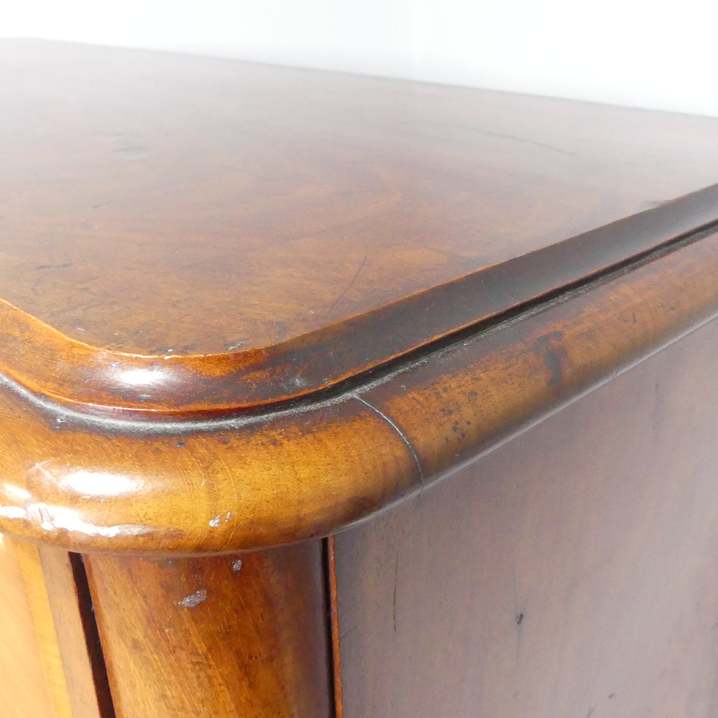 A Victorian mahogany Chest of Drawers, of two short and four long graduating drawers with decorative - Image 3 of 12