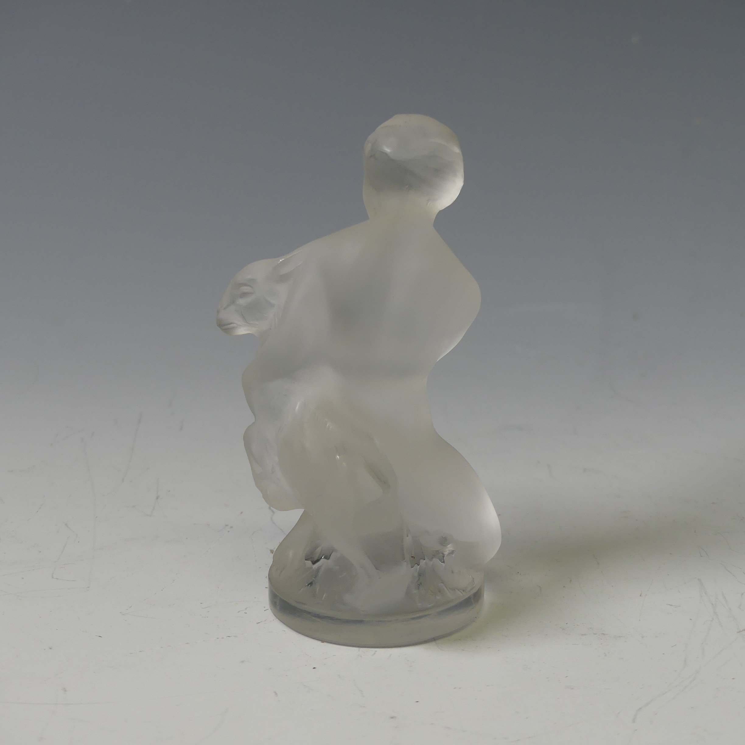 A Lalique frosted glass figure of a Nude with Goat, with stamped mark to base, H 12cm, together with - Bild 2 aus 19