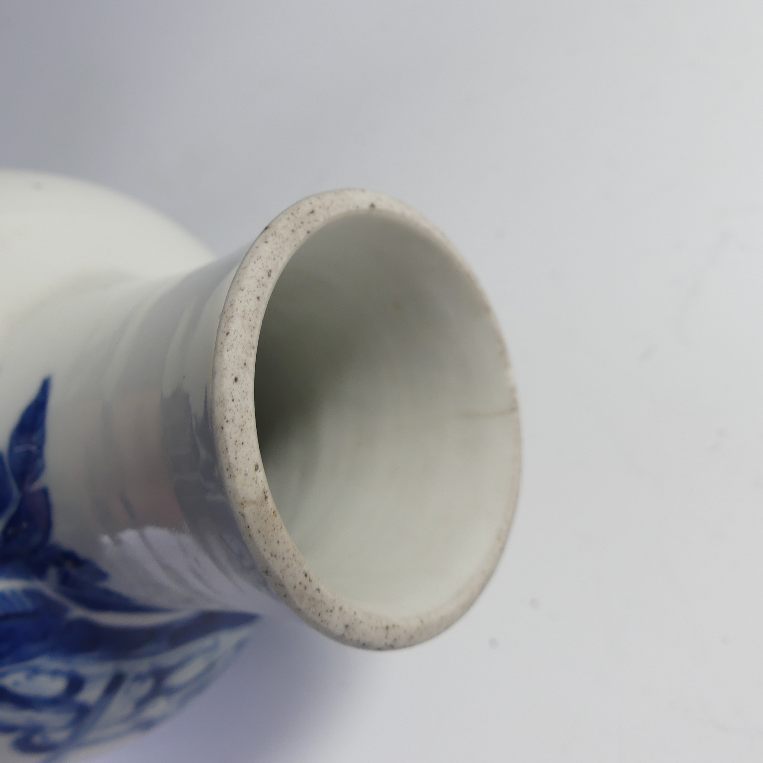 A pair of antique Chinese blue and white Vases, of slim baluster shapes, with underglaze blue - Image 7 of 20