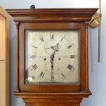A 19th century Channel Islands oak 8-day longcase clock by T. & A. Naftel, with two-weight