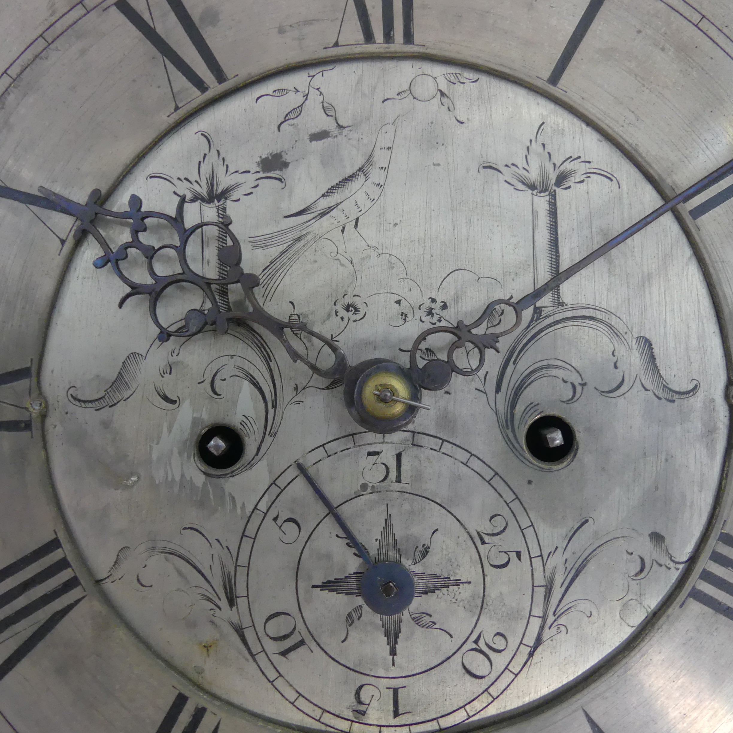 W. Fletcher, Leeds, a carved oak 8-day longcase clock with two-weight movement striking on a bell, - Image 3 of 29