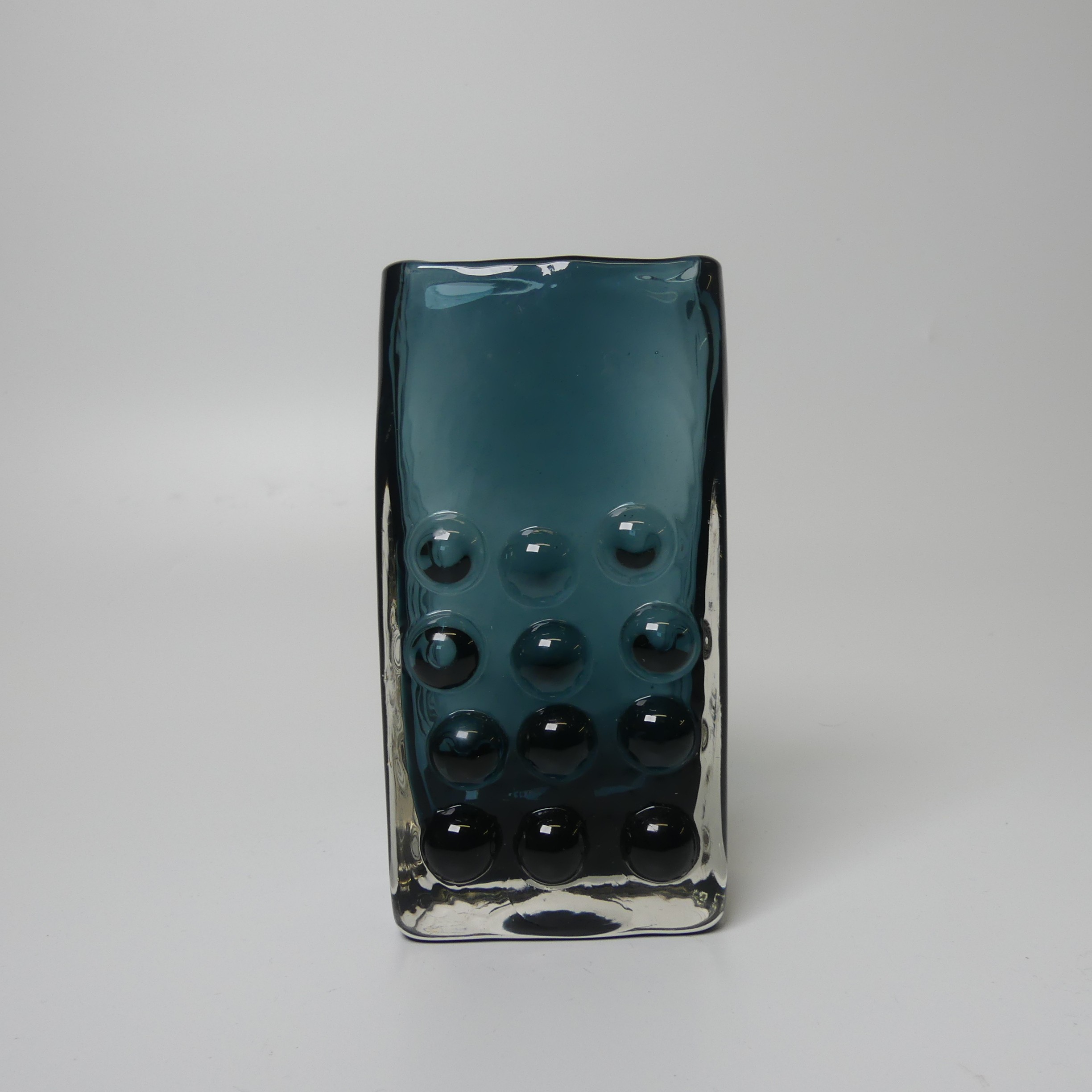 A Geoffrey Baxter for Whitefriars 'Mobile Phone' Vase, in Indigo, H 16cm.