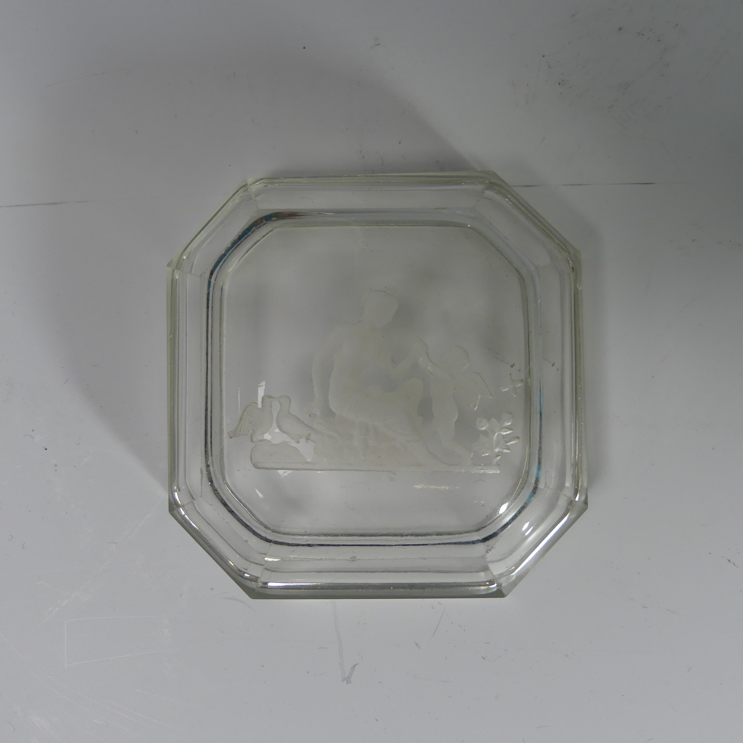 A Lalique frosted glass figure of a Nude with Goat, with stamped mark to base, H 12cm, together with - Bild 18 aus 19