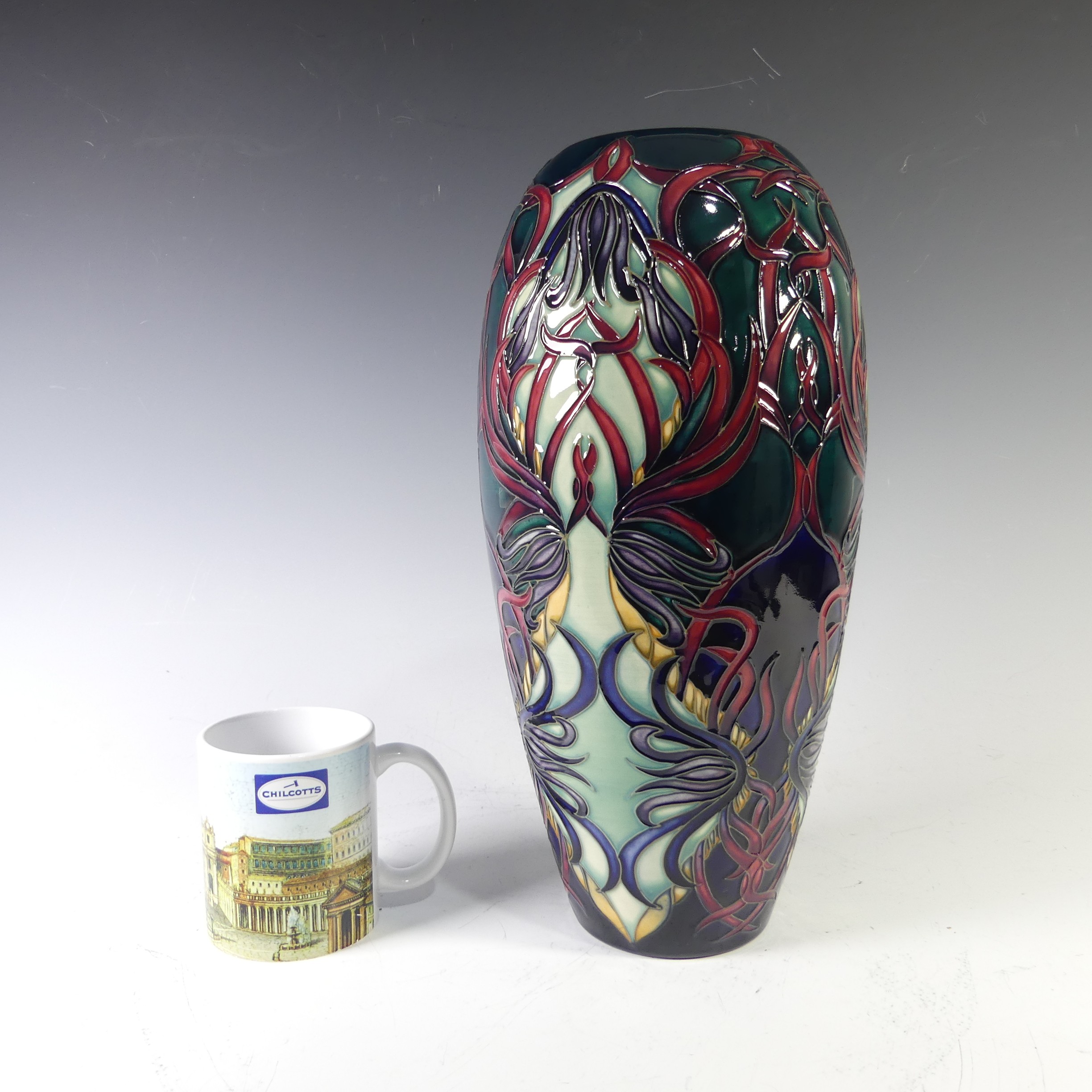 A Moorcroft limited edition 'Maypole' Vase, by Wendy Mason, circa 1997, of ovoid form, no. 17/150, - Image 4 of 6