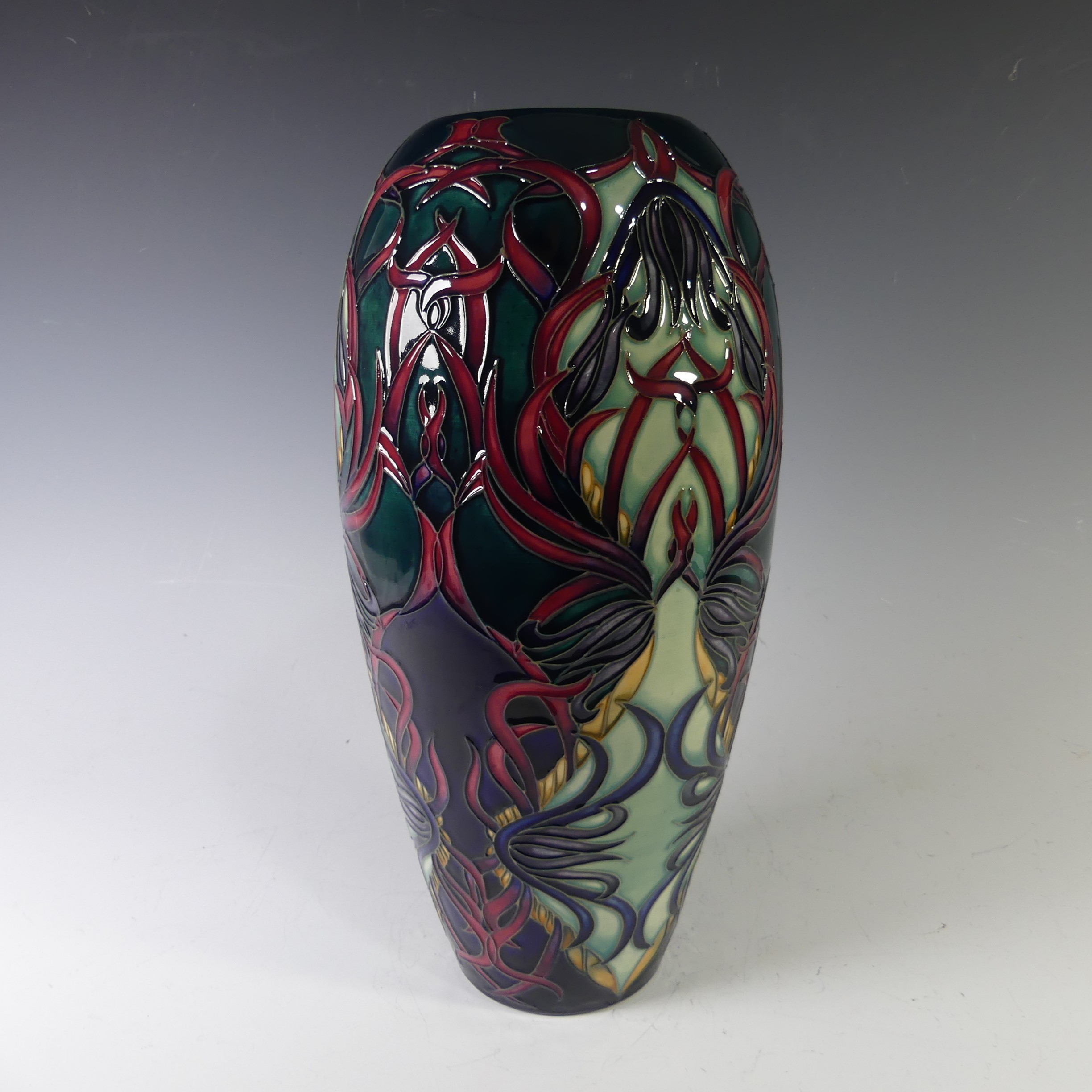 A Moorcroft limited edition 'Maypole' Vase, by Wendy Mason, circa 1997, of ovoid form, no. 17/150, - Image 2 of 6