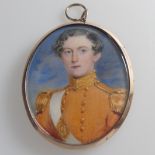Alfred Edward Chalon (British, 1780-1860), Portrait Miniature of a young Officer of the 33rd