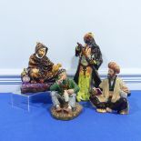 A small quantity of Royal Doulton character Figures, comprising Potter, HN1493, The Wayfarer,