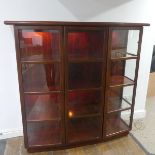 A 20th century Skovby rosewood triple door display cabinet, fitted with new bulbs and all work, W