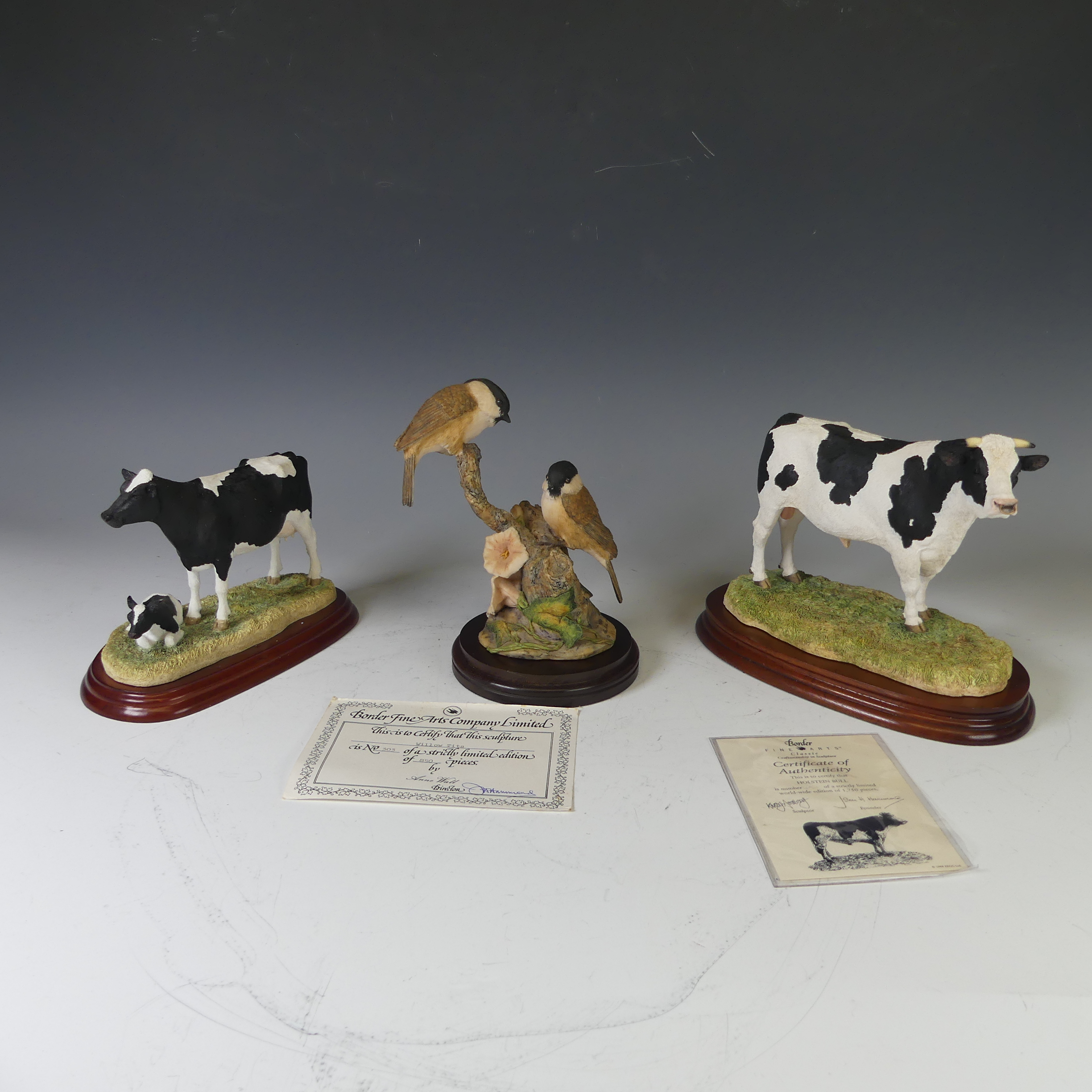Border Fine Arts; Three boxed figures, including two limited editions; The 'Holstein Friesian