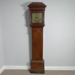 A George III oak thirty-hour Longcase Clock by John. Glazebrook, Mansfield, with 9 inch circular