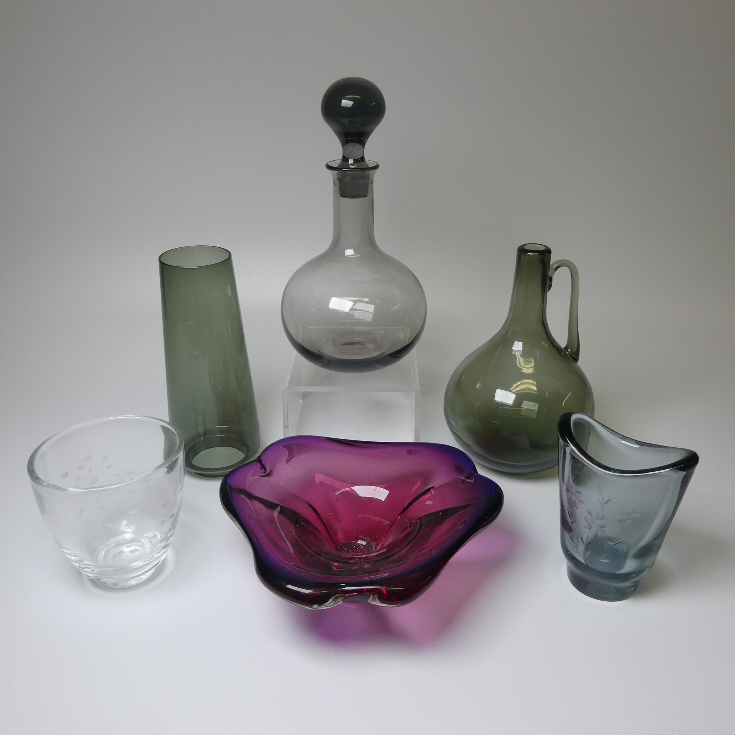 A quantity of Whitefriars and other Glasswares, comprising a Whitefriars