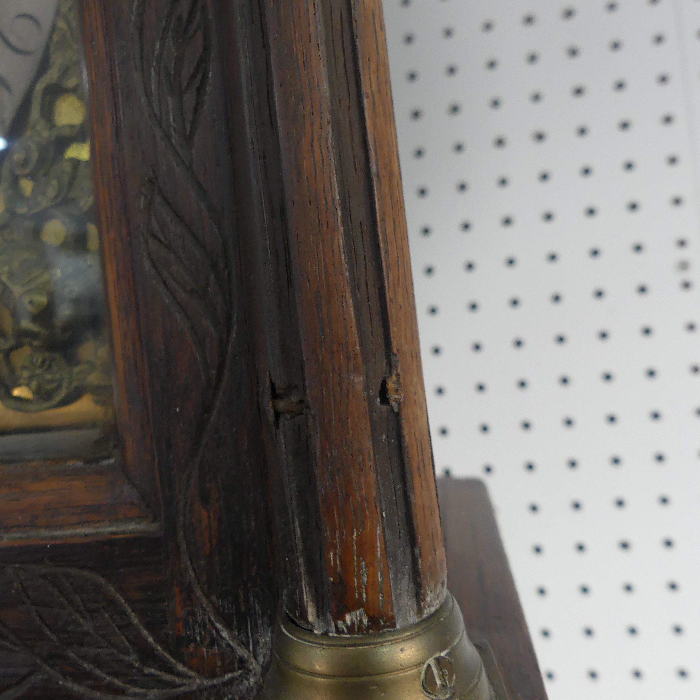 W. Fletcher, Leeds, a carved oak 8-day longcase clock with two-weight movement striking on a bell, - Image 10 of 29