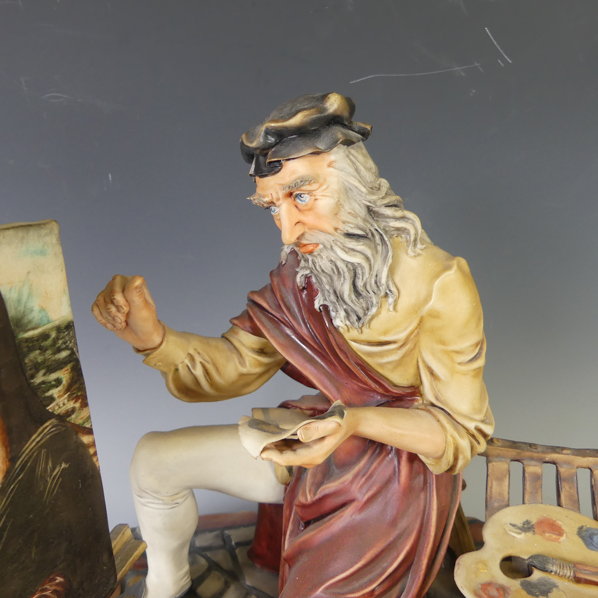 A 'Leonardo Da Vinci' Capodimonte figure, together with Capodimonte 'Seated Clock Maker' and ' - Bild 3 aus 19