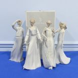 A quantity of Royal Doulton Reflections Figures, including Demure HN3045, Debut HN3046, Windswept