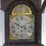 W. Fletcher, Leeds, a carved oak 8-day longcase clock with two-weight movement striking on a bell,