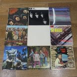 Vinyl Records; The Beatles - including White Album, sleeve numbered 0402319, with lyrics sheet, no