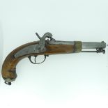 A Rare Russian 22-Bore Percussion Naval Belt Pistol dated 1858 and 472, with sighted barrel retained