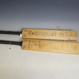 A Nicolls Hammond autographed Cricket Bat, 'specially selected', autographs from 11 of the 1954