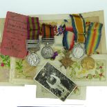 A Devon Regiment group of five Medals, awarded to 4122 Private R J Reddaway  comprising: India
