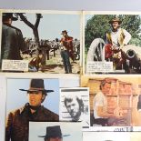 A large quantity of Clint Eastwood cinema lobby card sets, including two 'The Good The Bad The Ugly'