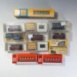 Jouef: ‘N’ gauge VE Voie Etroite HO V01 Train Electrique set, lacks one wagon, boxed, together