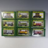 Replica Railways: Eighteen “00” gauge freight wagons, including tanks and wagons, etc., all boxed