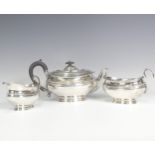 A George V silver three piece Tea Set, by Goldsmiths & Silversmiths Co Ltd., hallmarked Sheffield