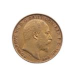 An Edwardian gold Half Sovereign, dated 1903.