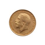 A George V gold Sovereign, dated 1911.