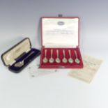 A cased set of 1953 Coronation commemorative 'British Hallmark' Spoons, by Roberts & Belk,