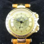 A Poljot International automatic Wristwatch, the gilt dial depicting the map of Russia, luminous