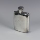 An Edwardian silver Hip Flask, by Marples & Beasley, hallmarked Chester, 1906, of plain square form,