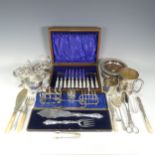 A quantity of Silver Plate, including a pair of bottle coasters, toast racks, sauce boats,