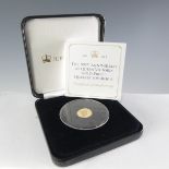 An Elizabeth II gold Quarter Sovereign, dated 2019, commemorating the 200th Anniversary of the birth