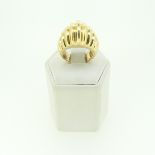 A 14ct gold bombé Dress Ring, with fluted decoration, Size I, 13.2g.