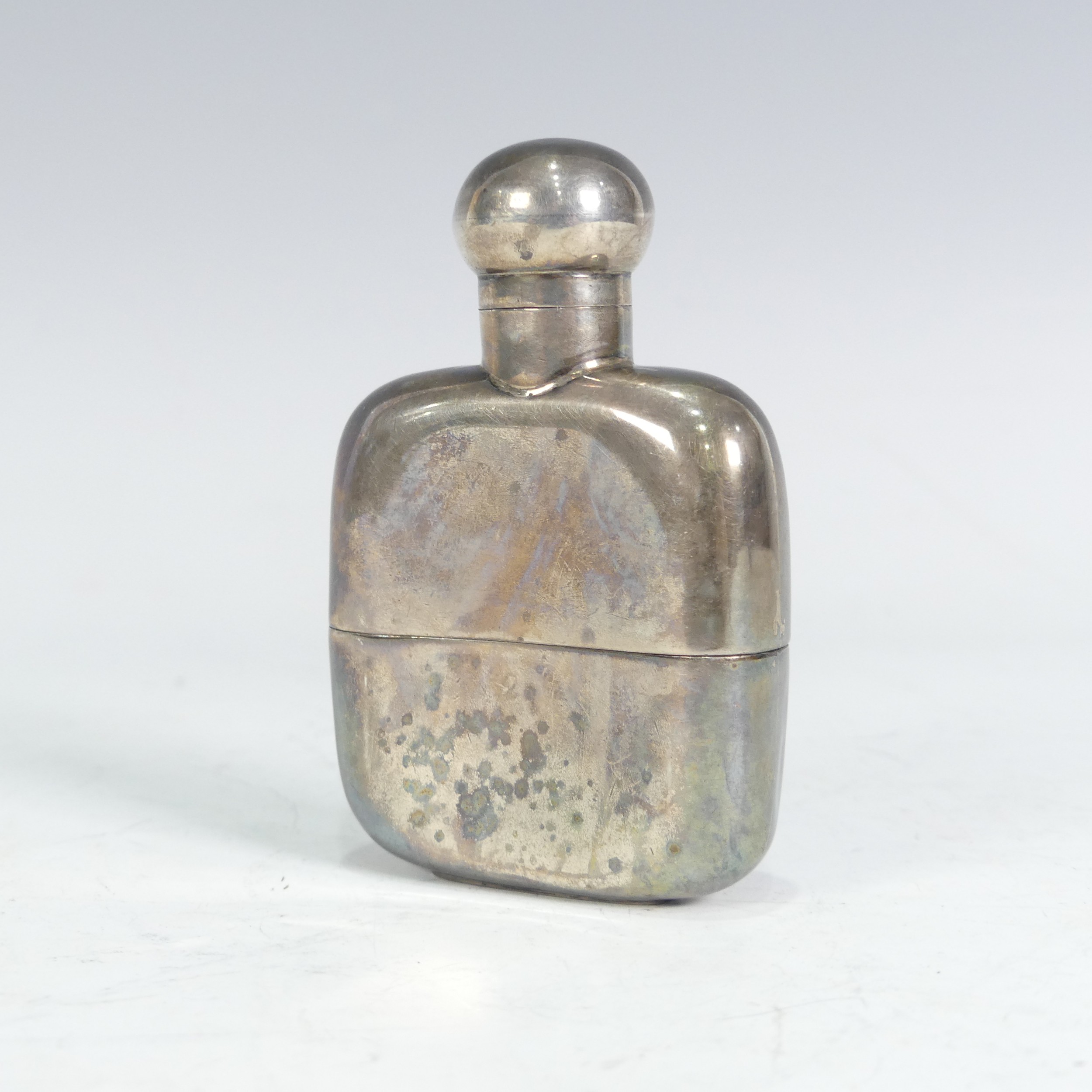 A George V silver Hip Flask, by Wilfred Chidlaw Griffiths, hallmarked Birmingham, 1922, of small