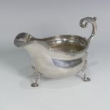 A George V silver Sauce Boat, by Goldsmiths & Silversmiths Co Ltd., hallmarked London, 1934, of