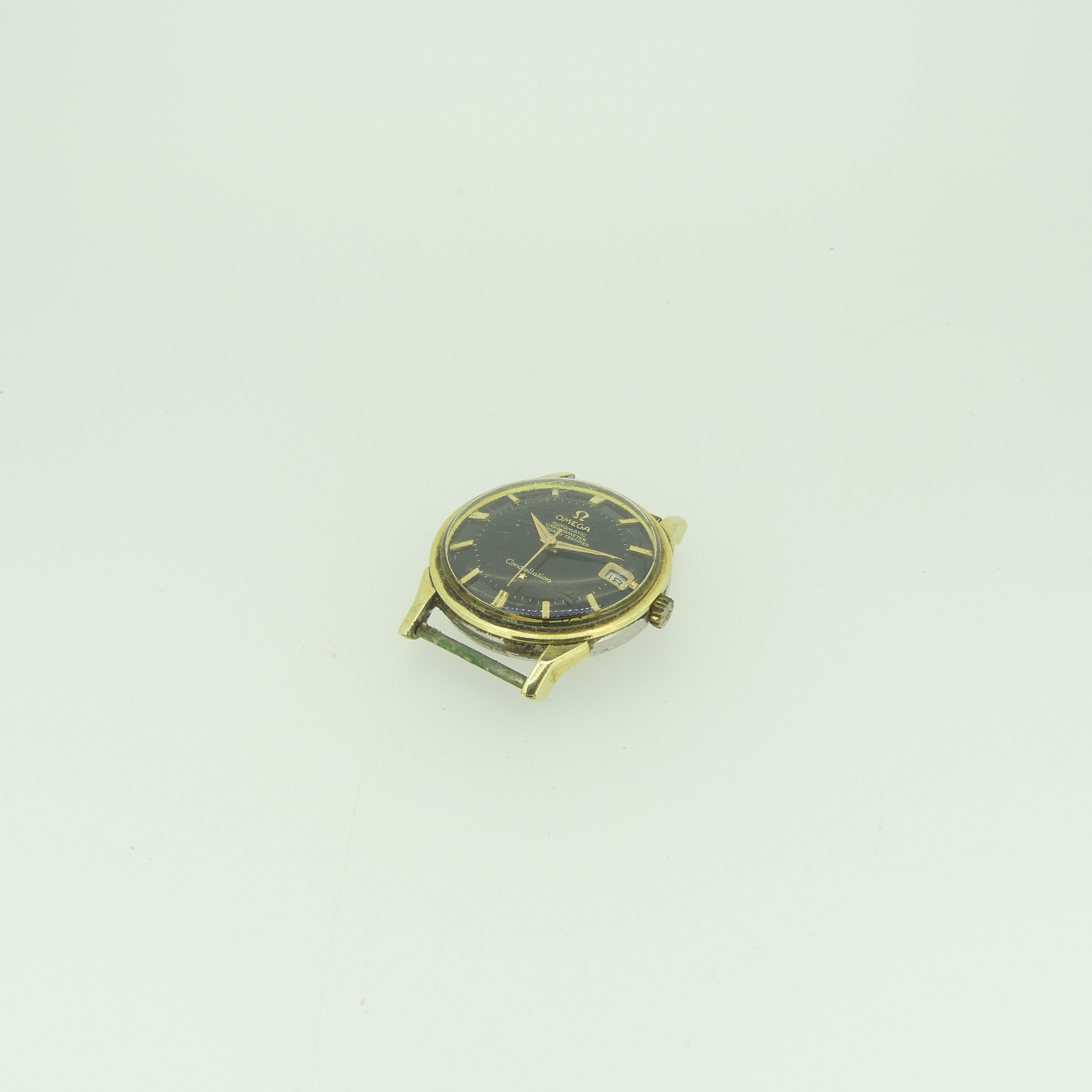 An Omega Constellation gold plated Wristwatch, 168.005, cal.561 movement no. 20952657, black dial - Image 2 of 5