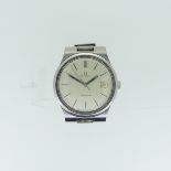 An Omega Geneve stainless steel Wristwatch, cal.1030 movement no. 39 0095726, silvered dial with