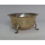 A George V silver Sugar Bowl, hallmarked Chester 1924, circular form with wavy cut rim, 10cm