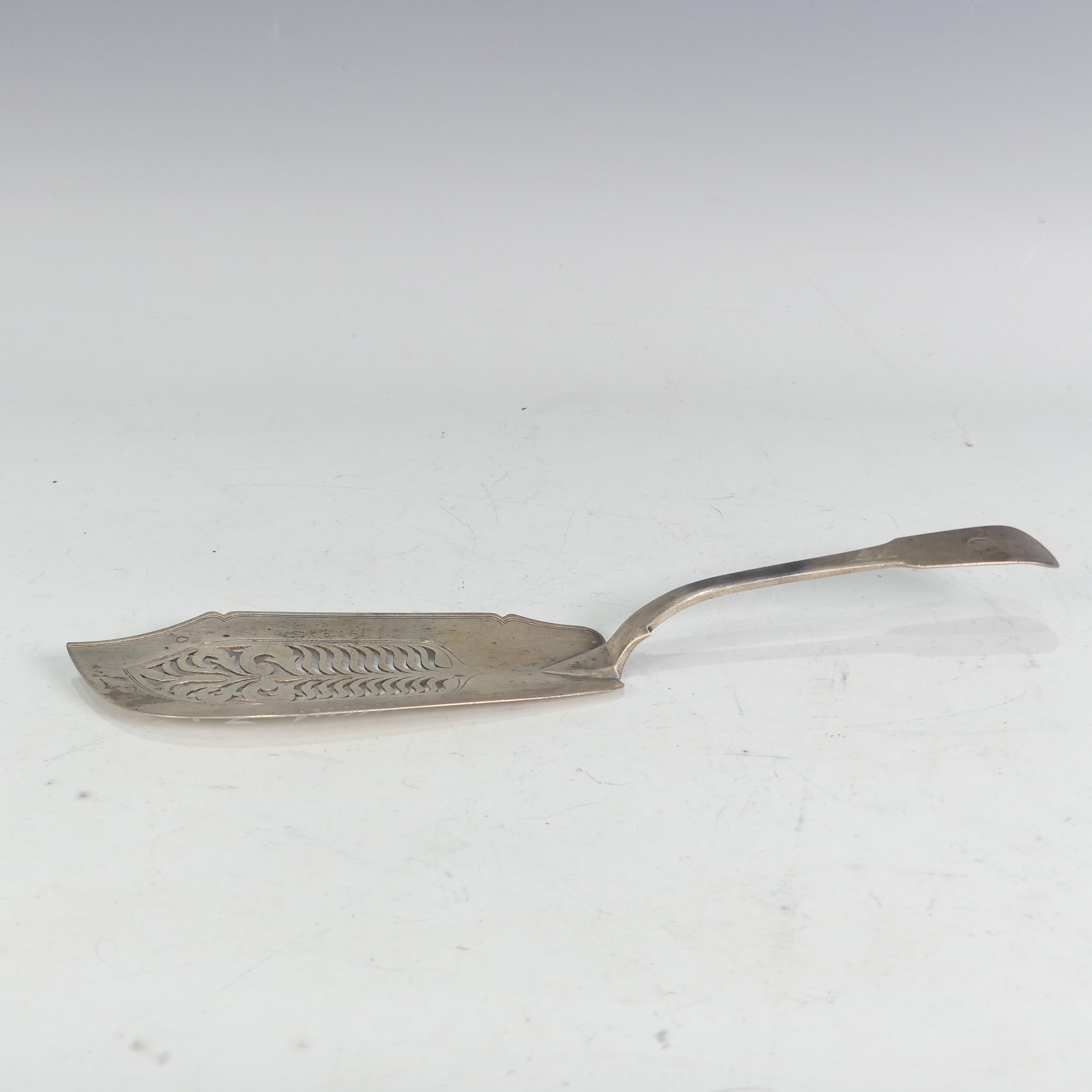 A George IV silver Fish Slice, by William Knight II, hallmarked London, 1825, fiddle pattern, - Image 2 of 4