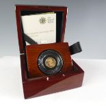 An Elizabeth II gold proof Quarter Sovereign, dated 2016, in Royal Mint presentation case with