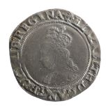 An Elizabeth I Shilling, cross-crosslet, weakly struck, about v/f. Provenance; The Jeffery William