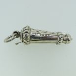 A Victorian silver military officer's Whistle, by Joseph Jennens & Co., hallmarked Birmingham, 1874,