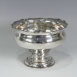 A George V silver Bowl, by Atkin Brothers, hallmarked Sheffield, 1930, on pedestal foot, 16cm