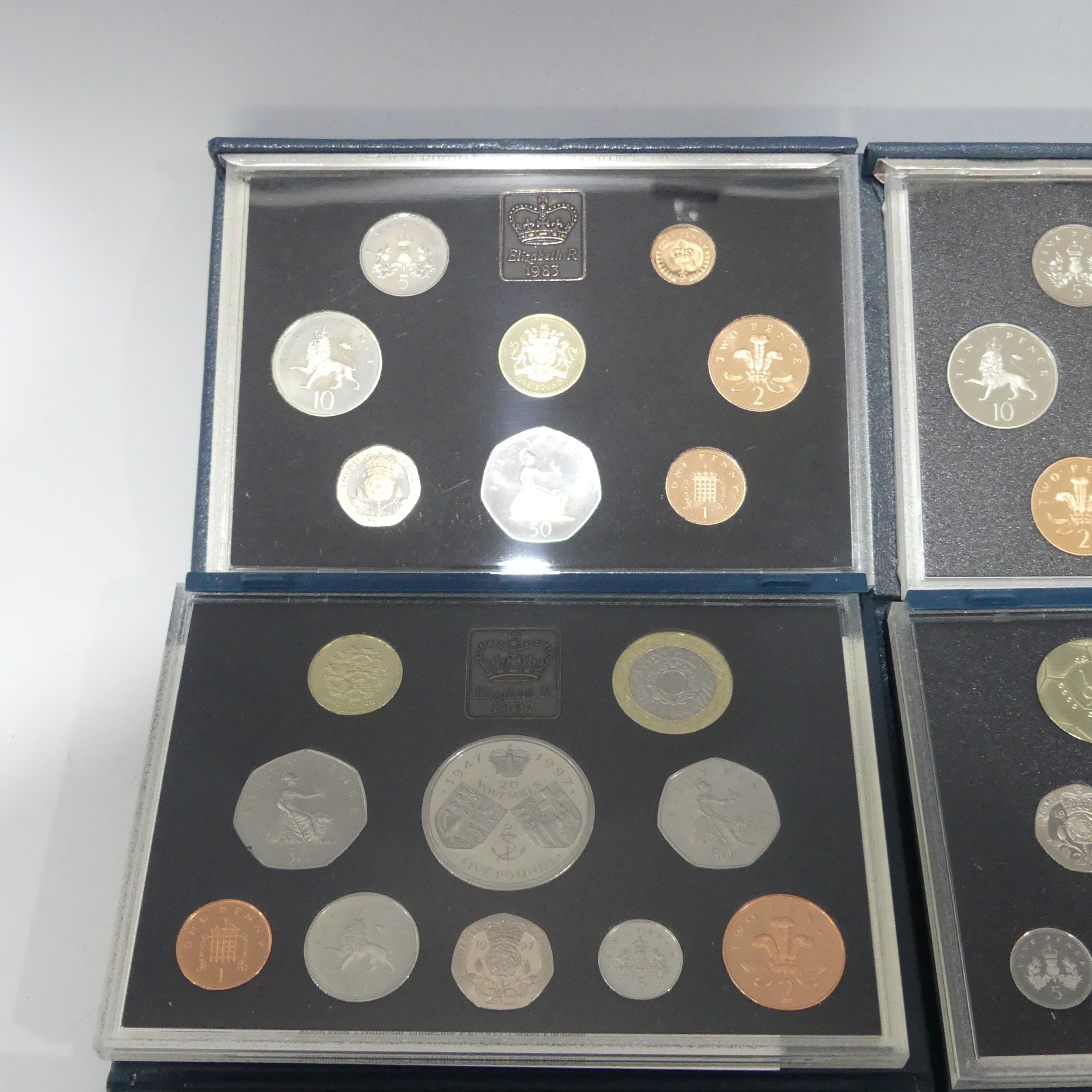 Royal Mint United Kingdom Proof Coin Sets; 1983, 1990, 1995, 1996, 1997, 2006, 2008 etc., (a lot) - Image 7 of 8