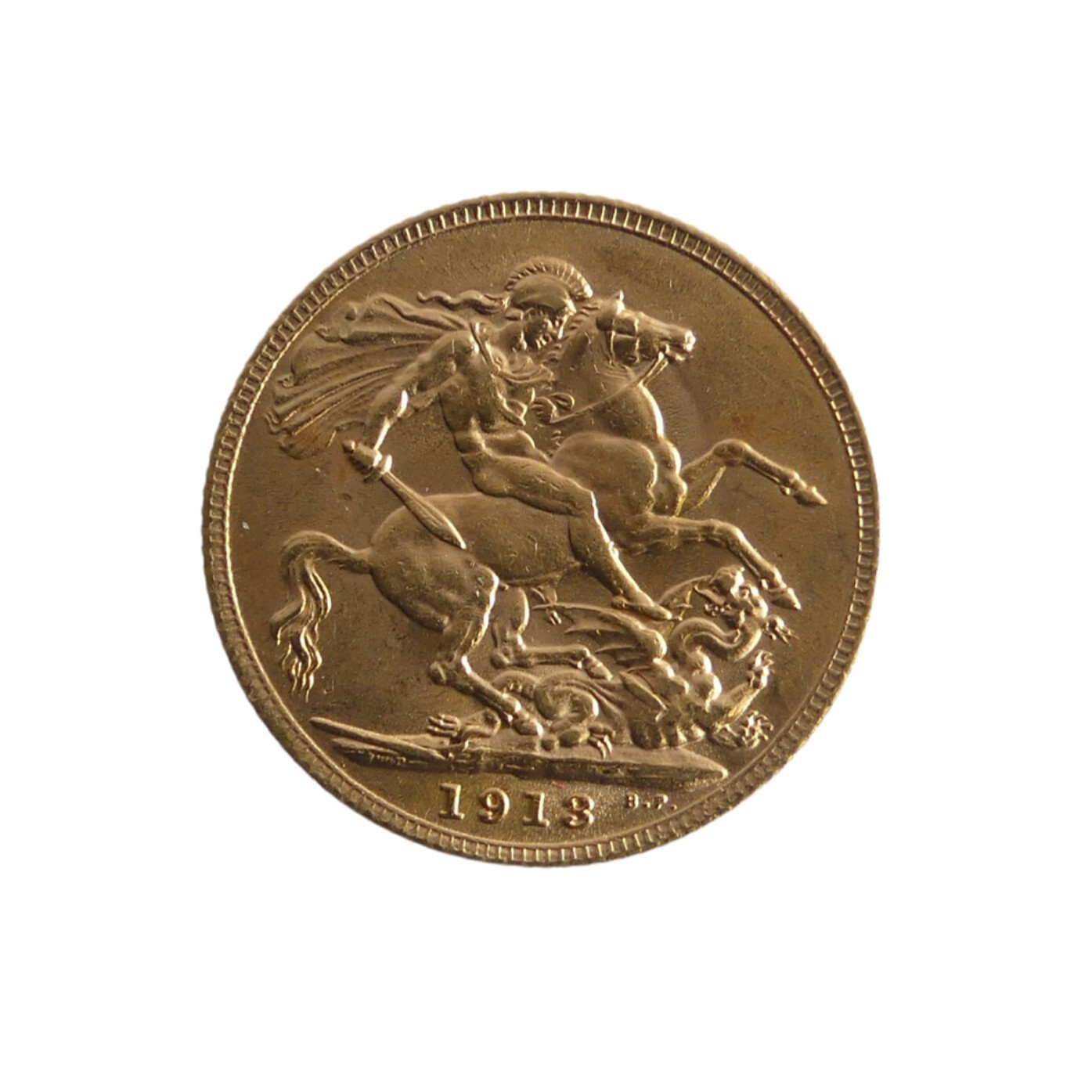 A George V gold Sovereign, dated 1913. Provenance; The Jeffery William John Dodman Collection of - Image 2 of 2